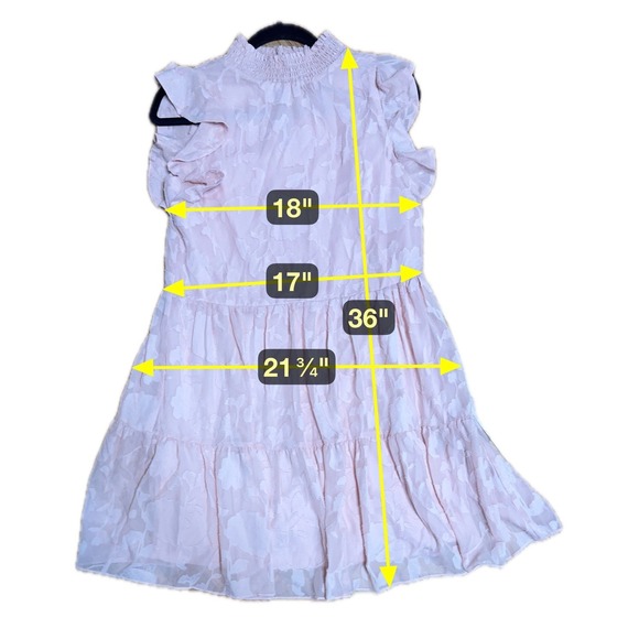 NWT Sam Edelman‎ Pink Textured Floral Dress Size 2 Coquette Cottagecore Romantic - Picture 6 of 6